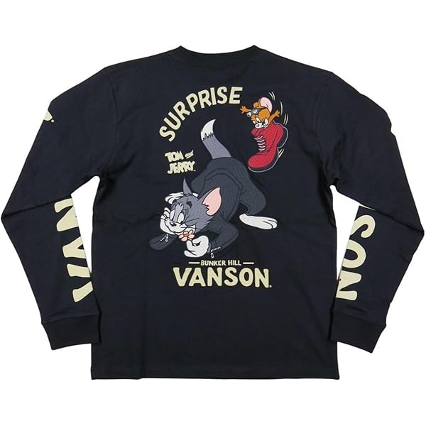 Amazon | [バンソン] トムとジェリー コラボ 刺繍 ロンT TJV-2331 M